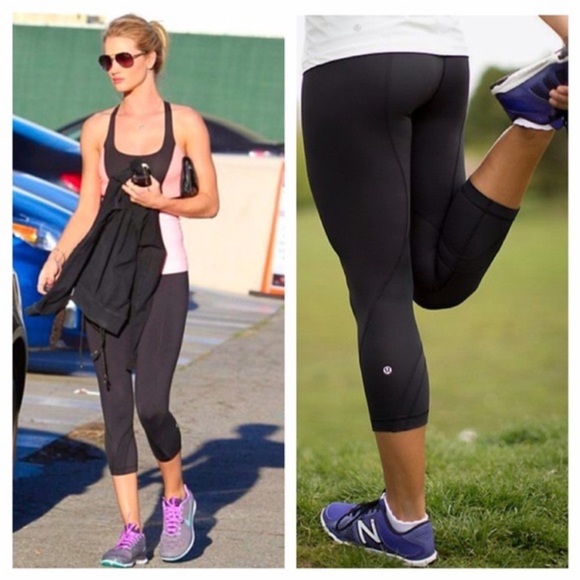 Lululemon Run Inspire Crop Black Leggings Size 8 - Picture 7 of 7